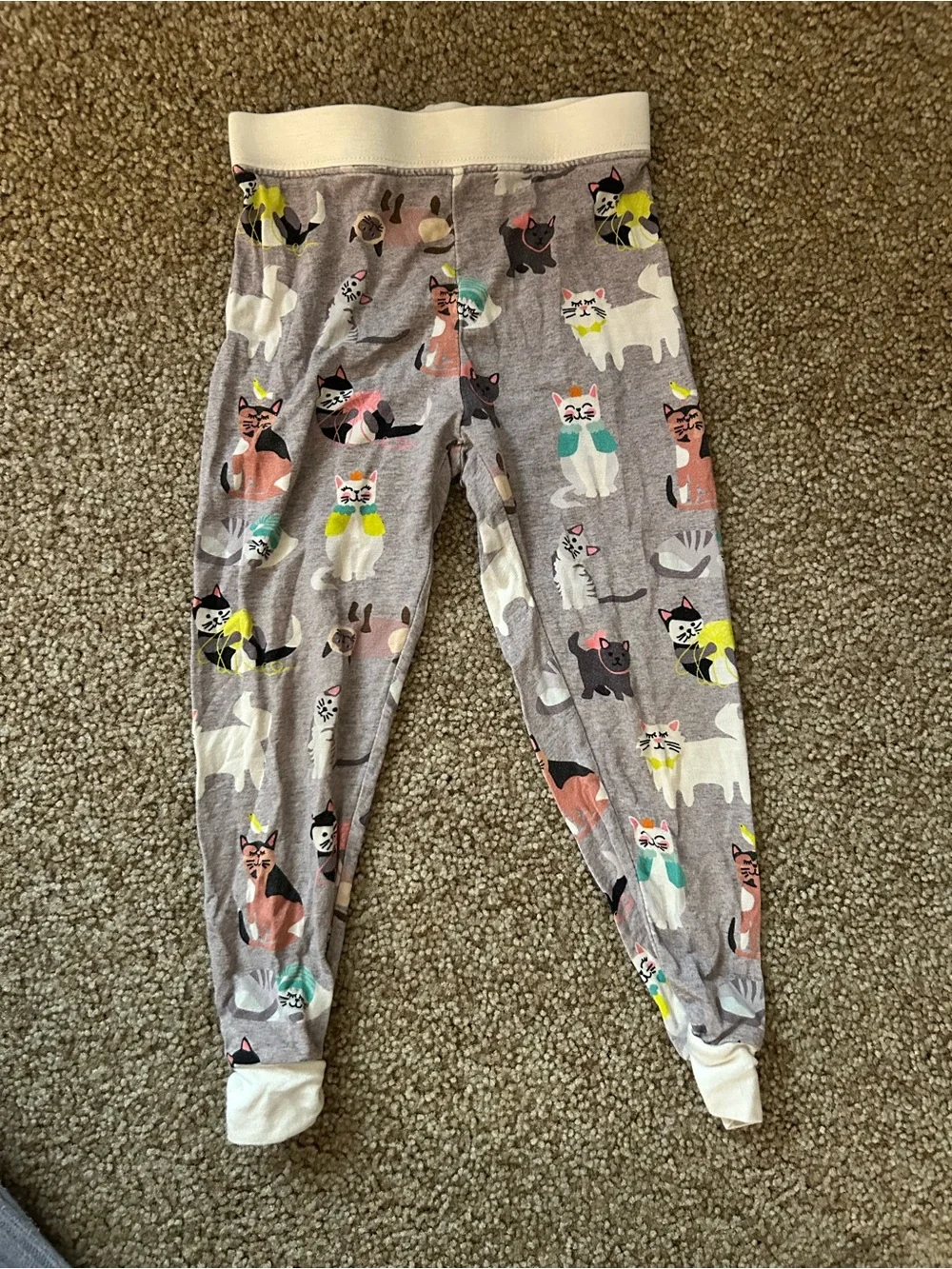 Little Sleepies Gray Cat Print Pajama Pants